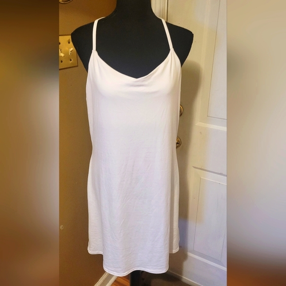 Women's Willow Grove White Spaghetti Racerback Dress - Picture 1 of 7
